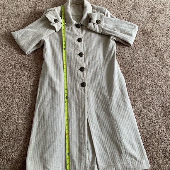 Soft Surroundings Floral Appliquéd Topper Long Collared Coat - Size Medium - Picture 9 of 13